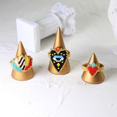 FAIRYWOO Steampunk Ring For Women Handmade Jewelry Evil Eye Ring Set Punk Heart Rings Accessories Wholesale Flower Rings Gifts