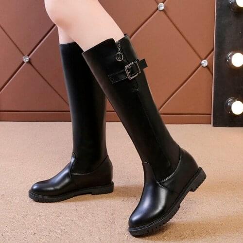 PUPUDA Winter Boots Women Fashion High Top Casual Shoes New Good Quality Women Boots Korean High Boots Women 2020