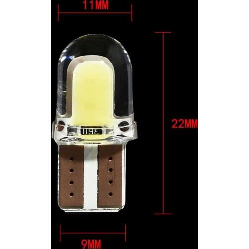 10Pcs Led Light Car Canbus Silicone Bright Light White 10PCS T10 194 168 W5W COB 4SMD