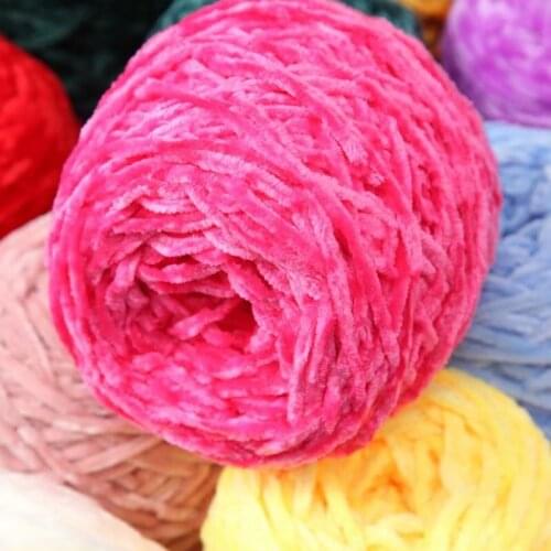 100g/Roll Soft Velvet Coral Velvet Scarf Handmade DIY Woven Sweater Baby Childrens Woolen Group Thick Wool Yarn Knitting