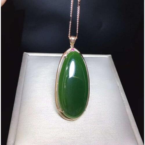 18k gold and Tianbi jade pendanth27