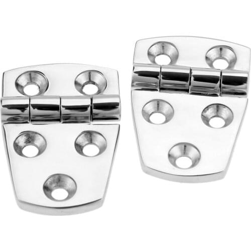 2Pcs Heavy Duty Boats Flush Doors Windows Hatch Marine 316 Stainless Steel Shortside Offset Hinges Compartment Hinges 57mmx38mm