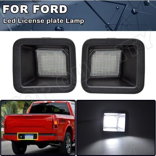 2Pcs Error Free LED Number License Plate Light Lamp For Ford F-250 F250 F-350 F350 F450 F-450 F550 F-550 Super Duty 2017 2018