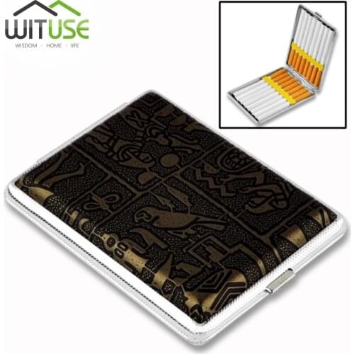 2019 Best selling Leather & Metal Cigarette Box hold 12 14 16 18 20 pcs Pouch Case Holder Tobacco Storage Container