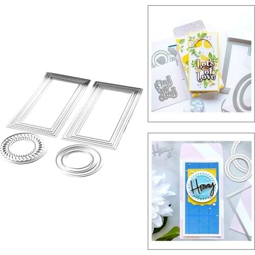 2021 New Round and Rectangle Frame Metal Cutting Dies For DIY Craft Making Paper Greeting Card Album Scrapbooking No Stamps Sets