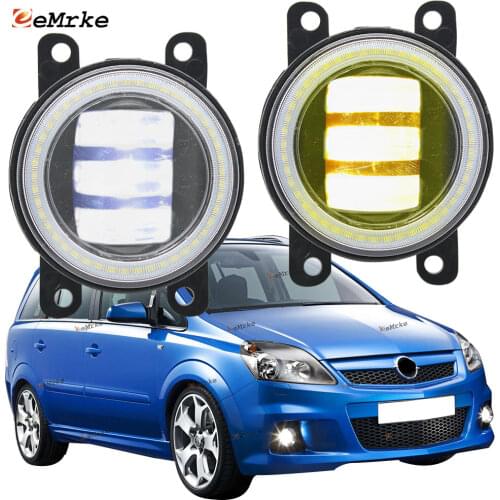 2X Led Angel Eye DRL for Opel Zafira B OPC 07/2005 2006 2007-2010 2011 Zafira VXR LED Fog Lights Lamp Lens Daytime Running Light