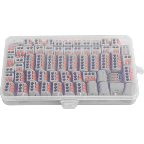 30/60/100pcs Universal Cable Wire Connector Quick House Wire Connecter Lever Nuts Compact Push-on Wiring Terminal Block M17E