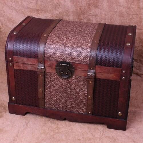 50cm Antique vintage three-piece storage box storage vault window display props props shooting