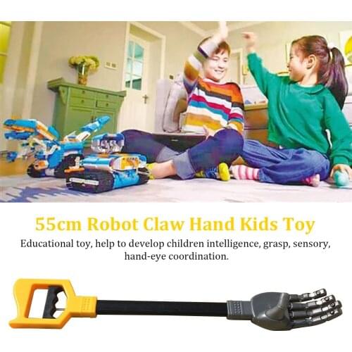 55cm Long Arm Manipulator Wrist Strengthen Stick DIY Kids Toy Action Figure Hand Grabber Educational Gift Robot Claw Funny