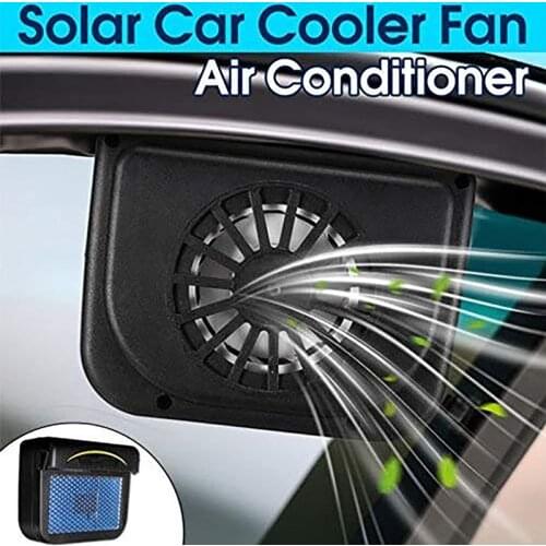 Solar Powered Auto Window Fan Colder Air Vent Cooling with Ventilation Solar Cooler Car Stripping Radiator Fan Air Convection