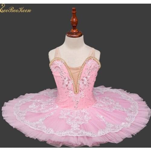 Pink Swan Lake Ballet Dress Girl Ballet Tutu Dance Dress Children High Grade Bailarina Stage Performance Costume Adult Dancewear
