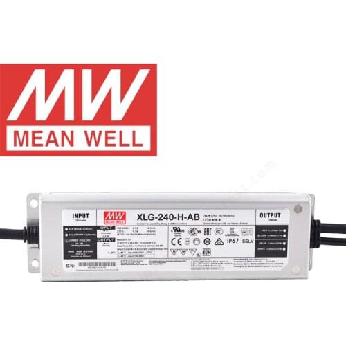 Mean Well XLG-240-H-AB IP67 Metal Case 3 in 1 dimming meanwell 4280-6660mA/27-56V/240W Constant Power Mode LED Driver