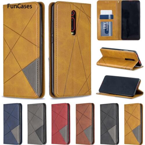 Geometry PU Leather Wallet Case For capa Redmi K20 Pro Matte Phone Cases Mirror Cover sFor Cell Redmi accesorios K20 Csse 9T