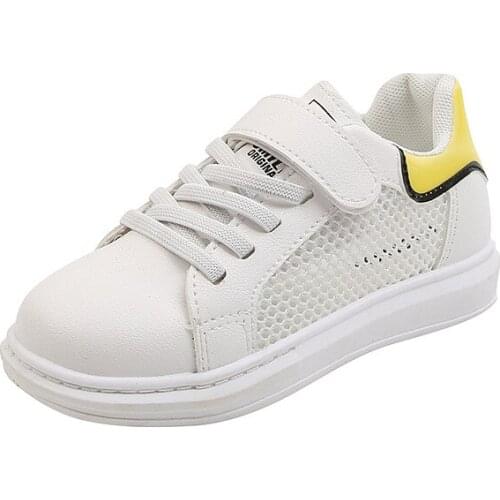 Kids Shoes Flat Sneakers Breathable Net Children Running Shoes White Boys Girls Casual Footwear for Student SYY205