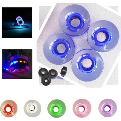 Fish Board Skateboard Longboard Skating Wheels 4Pcs Skate Boards Fashion Transparent Colorful Adult Kid Roller Skate Flash Wheel