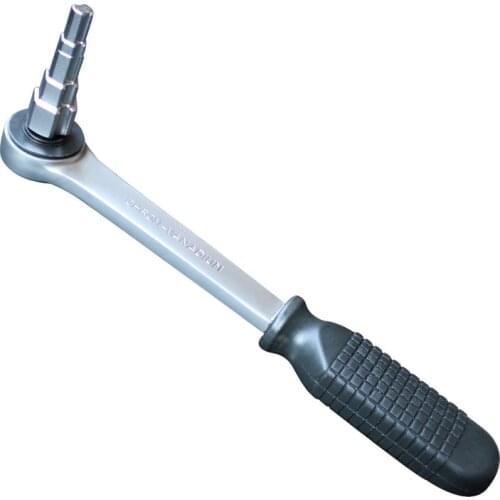 Quality Radiator Spanner Durable Multiused Home Supplies Nipples Radiator Carbon Steel Ratchet Spanner 10-21mm Stepped Wrench