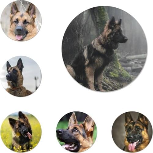Cute animal german shepherd Icons Pins Badge Decoration Brooches Metal Badges For Clothes Backpack Decoration