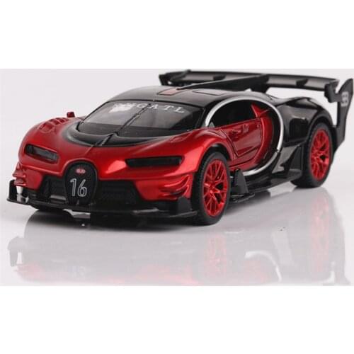 1/32 Alloy Diecast Bugatti Veyron GT Car Model Red/Blue/Yellow With Sound&Light Collection Car Toys For Boy Children Gift