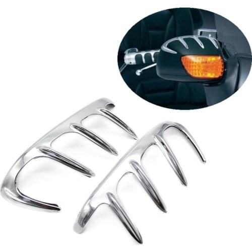 Motorcycle Chrome Bear Claw Mirror Accents Trims For Honda Goldwing 1800 2001-2017