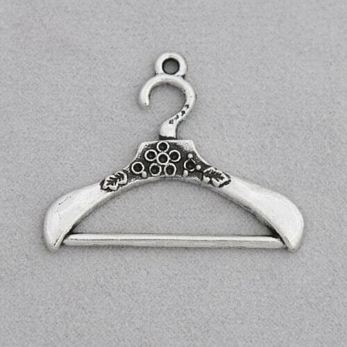 RAINXTAR Alloy Two Tone Vintage Coat Hanger Charms Daily Use Charms 33*38mm 10pcs AAC1690
