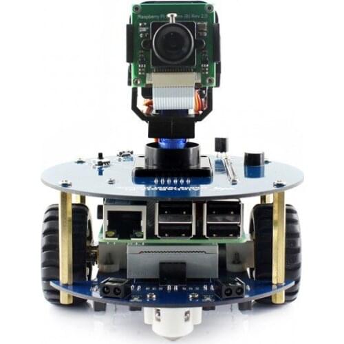 Raspberry Pi 3B+ AlphaBot2 Robot Building Kit can Reach Line Tracking Obstacle Avoiding Bluetooth Infrared WiFi Remote Control