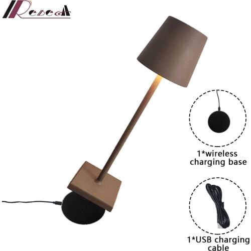 Modern decoration table lamp rechargeable USB Charging Bedside Bedroom Night light