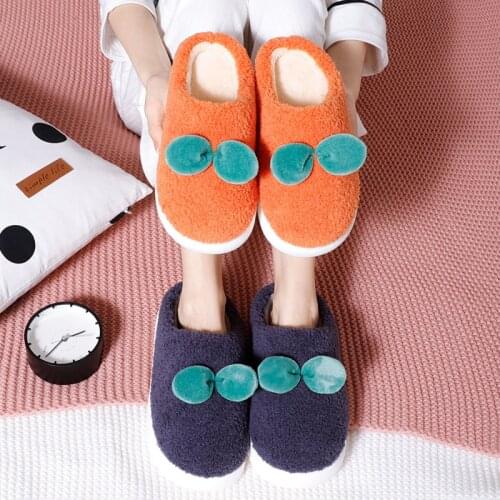 Men Thick Platform Slippers Winter Eva Soft Plush Leisure House Slippers Couple Bedroom Slippers Women Anti-slip Shoes