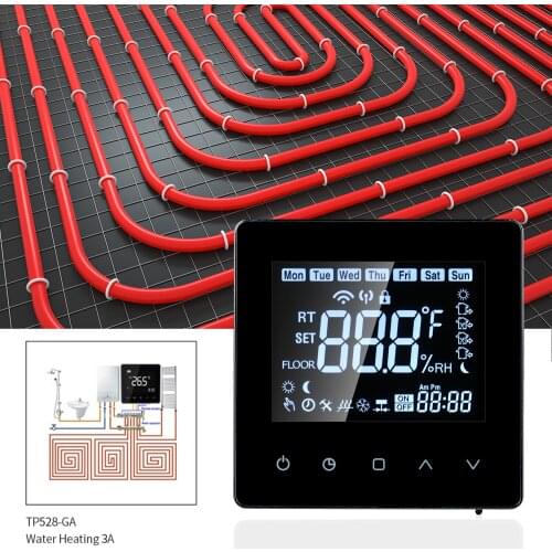 Wi-Fi Smart Thermostat LCD Touch-screen Programmable Thermostat with WIFI Water Heating 3A Digital Temperature Controller