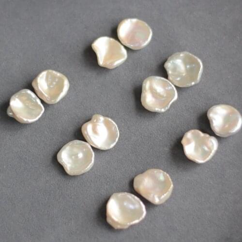 In pair 15-18mm large earring making gemstone top quality natural genuine pearl water no hole can drill