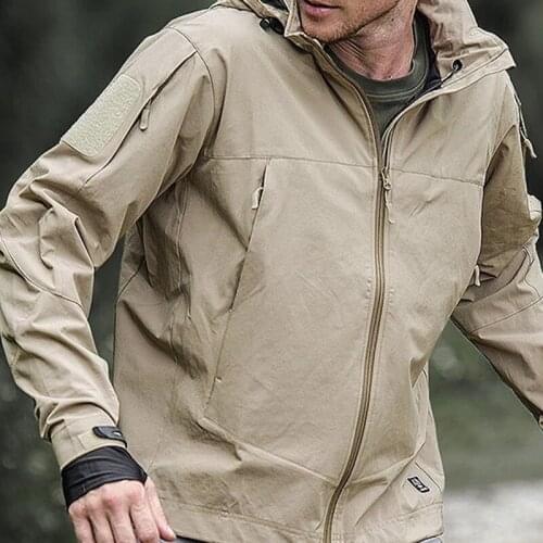 Spring Autumn Winter Men Outdoor Jackets Hooded Waterproof Windproof Tactical Coats soft shell Windbreakers