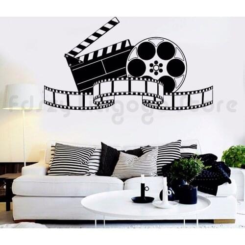Vinyl Wall Decal Filming Art Mov57x32cmie Wall Sticker Cinema Decoration Modern Design Film Wallpaper Movie Film ShowMuralQ37