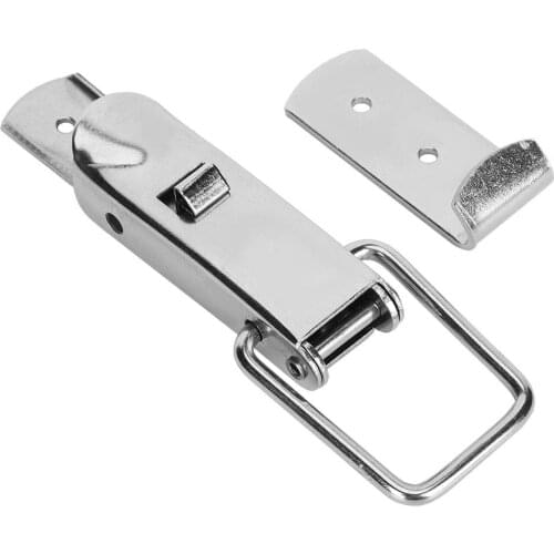 066 Hasp Hardware Cabinet Boxes Spring Loaded Latch Catch Toggle Hasp Stainless Mild Steel Hasp For Cabinet Lockers Hasp