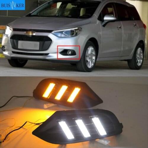 1 Set Car LED DRL Light Daytime Running Light Daylight With Turn Signal Lamp For Chevrolet Chevy AVEO RV Sonic 2016-2018
