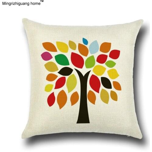 1PC 20 colors trees decorative cushion covers for sofa car office bedding cushion cover 45x45cm without Pillow cores OU 003
