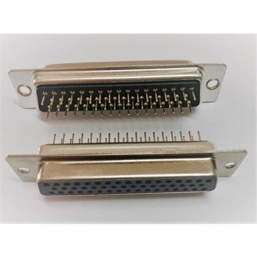 10pcs DB50 50 Pin Female 3 Rows F Type Hole Welding Adapter Connector DIY