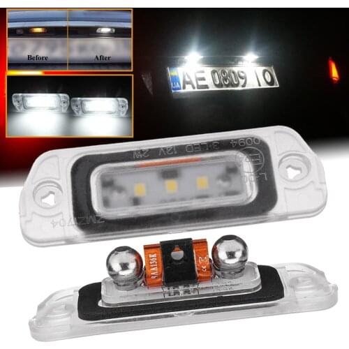 2 x White LED License Plate Light For Mercedes-Benz AMG ML GL R Class W164 W251