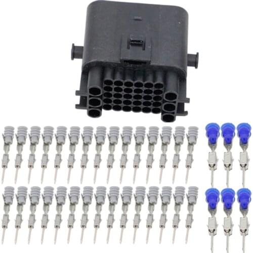 36 Pin plug black plastic car computer board connector with terminal DJ7361-1.5-11 36P connector