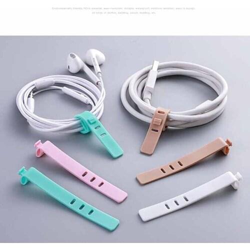 4Pcs cable winder silicone cable organizer wire wrapped cord line storage holder