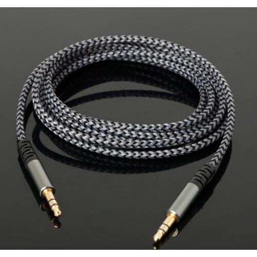 New High Quality AUX Cable Audio 3.5mm to 3.5 mm Male to Male Stereo Cable for V-MODA Headphone for iPhone Car Beats Speaker 1.2
