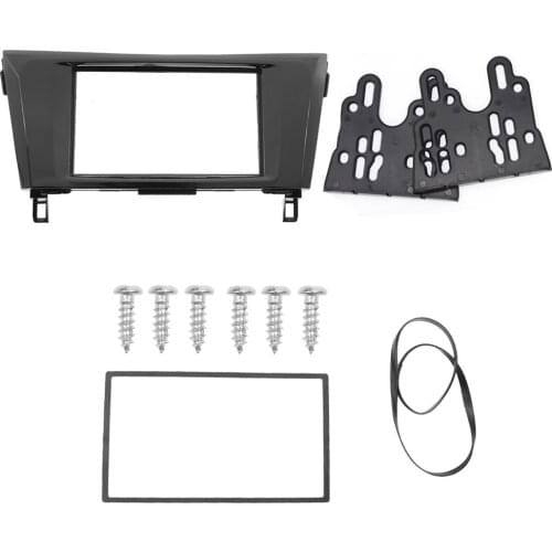 2 Din Car Audio Frame Dash Kits DVD Panel Fascia Adaper Kit Radio Frame Facia for 2014 Nissan X-Trail Qashqai