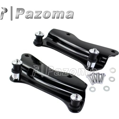 Moto Black Sissy Bar Luggage Rack 4 Point Docking Hardware Kit for Harley Touring Road King Street Glide FLHR FLHX 2014-2017