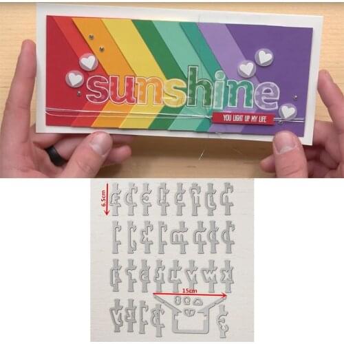 Big Size Up Layering A-Z Alphabets Metal Cutting Dies for DIY Scrapbooking Paper Cards Decorative Crafts New 2018 6.5cm Height