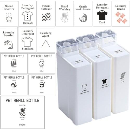 1000ml Laundry Detergent Sub Bottle Bathroom Large Capacity Sub Bottling Plastic Hand Sanitizer Supplement Replacement Bottle