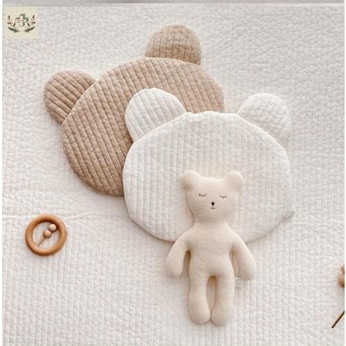 Baby Pillow Cotton Cartoon Bear Rabbit Infant Newborn Sleepping Pillow Protection Cushion Safety Pad Crawling Mat Kid Room Decor