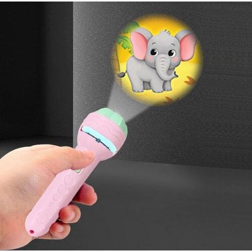 Projector Torch Kids Flashlight Story Book Early Educational Light-up Toys Sleep Light Preschool Fairy Tale Projection Lamp Gift