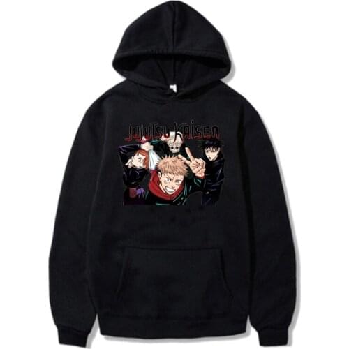 Jujutsu Kaisen Hoodie Keep Warm Fall Winter for Teenagers Oversized Cartoon Women Men Fashion Top Unisex