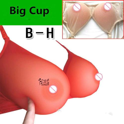 Artificial Silicone breast form bra insert bra pocket for fake boobs crossdresser bra not including breast form big cup#CD001