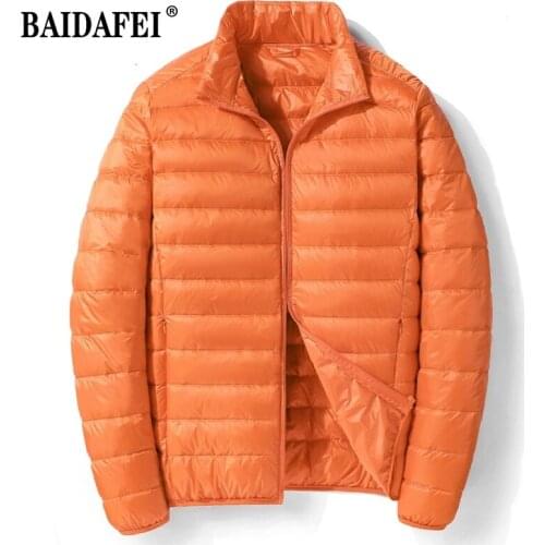 BAIDAFEI Mens Ultralight Packable Stand Collar Down Jacket Outwear Puffer Down Coats