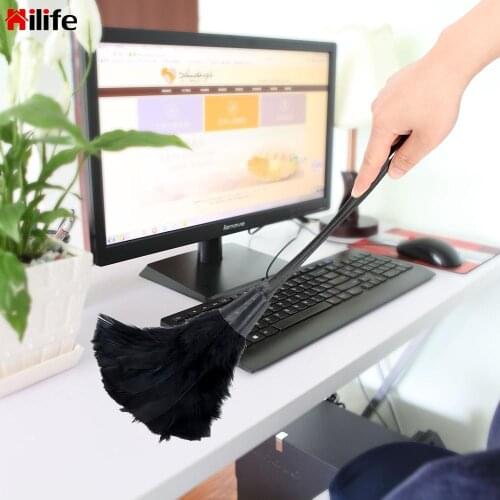Soft Turkey Feather Duster 4 Colors Household Home Cleaning Tools for Furniture Car Clean Long Handle Dust Brush
