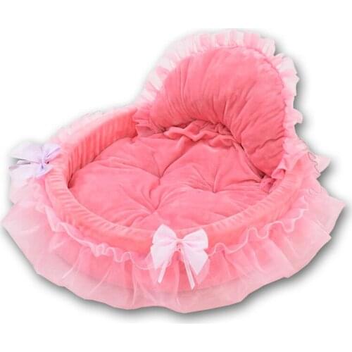 Luxury Lace Princess Dog Bed Cat Litter Puppy Nest Soft Warm Cat Pet House For Small Dog Cat Kennel